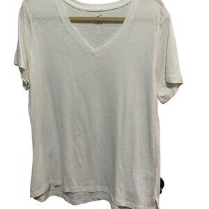 Eddie Bauer - Classic Tee - V-Neck White - Size XL